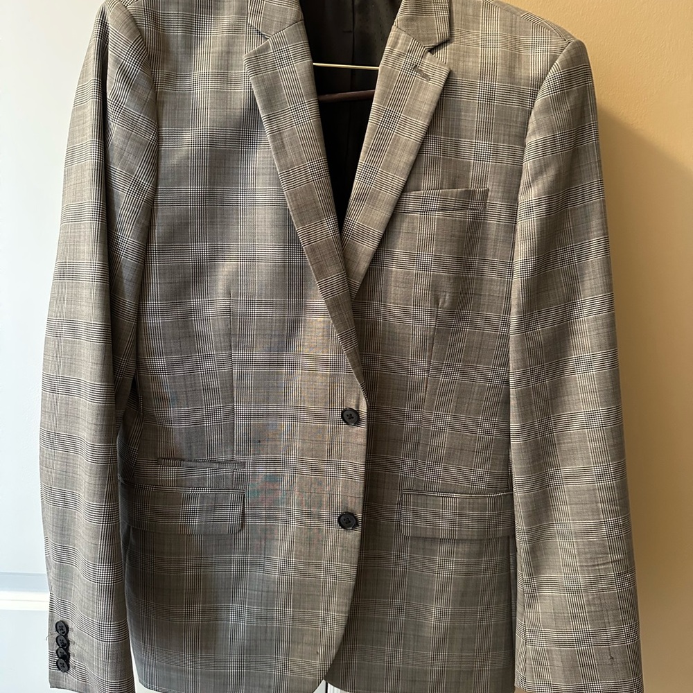 Express Gray Checkered Men's Blazer